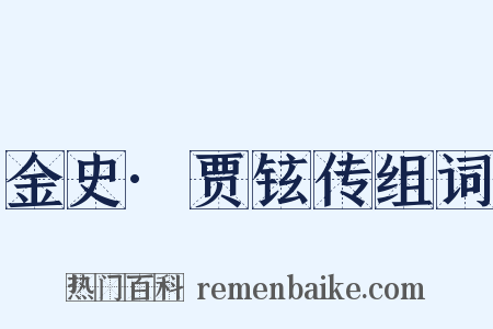 金史·贾铉传组词是什么意思的图片